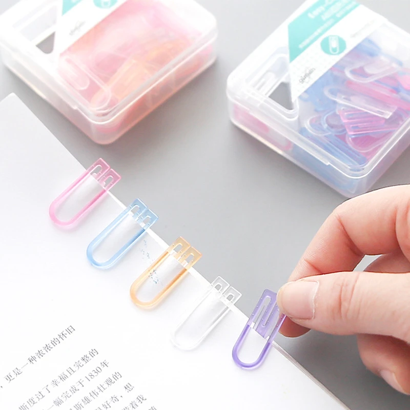 60pcs Colored Plastic Paper Clips Decorative paperclip