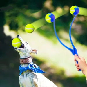 Dog Balls Toy Tossing Ball Launcher Tossing Cue and Ball