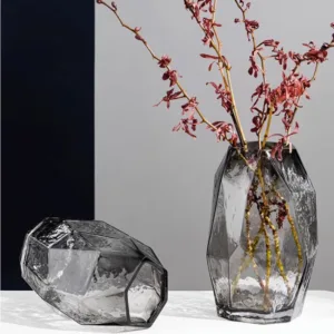 Minimalist Geometric Glass Vases, Fresh Flowers Arrangements