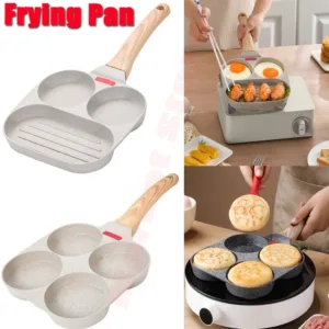 Four-Hole Frying Pot Pan 3-in-1 Nonstick Egg Pancake