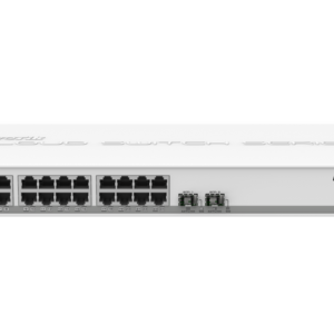 Mikrotik CSS326-24G-2S+RM SwOS powered 24 port Gigabit Ethernet switch with two SFP+ ports in 1U rackmount case