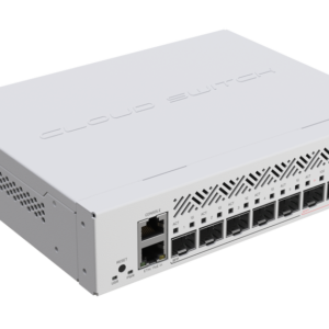 Mikrotik CRS310-1G-5S-4S+IN 10 Gigabit fibre connectivity way over a 100 meters – for small offices or ISPs. Hardware offloaded VLAN-filtering and even some L3 routing