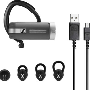 Sennheiser Grey Business Headsets (508341) - Dual Connectivity, Single-Sided Bluetooth Wireless Headset for Mobile Device & Softphone/PC Connection (Black)